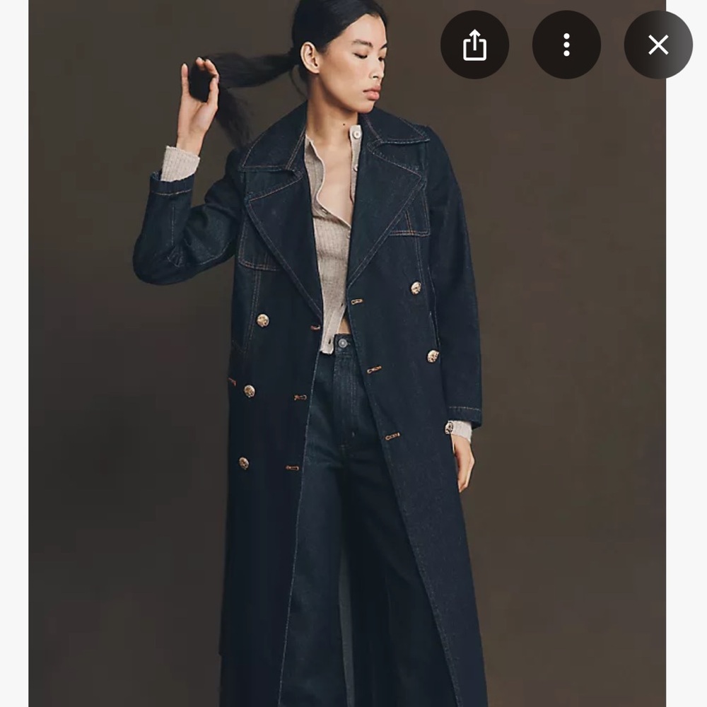 NWT Avec Les Filles Denim Trench